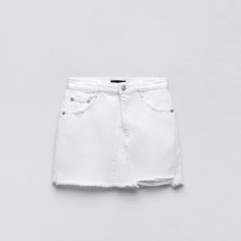 Zara Asymmetrical Denim Skirt